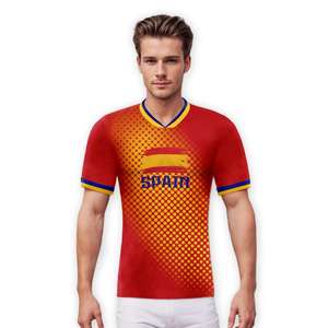 Custom Personalized Football Shirt for Men Women Youth <b>Athletic</b> Shirt Fan Gift Spain Soccer Jersey with Print Name Number - Product Image 1