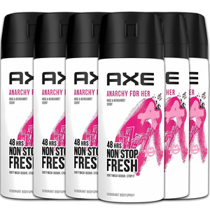 Axe Anarchy Her 6-Pack 5 Oz. Déodorant en spray corporel pour femmes, parfum floral fruité, protection longue durée 48 heures contre les odeurs, sans aluminium - Product Image 6