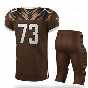 Uniforme de football américain en polyester, matière douce au toucher, respirante, couleur personnalisée, qualité durable pour les matchs en plein air - Product Image 2