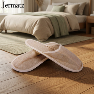 Chaussons d'hôtel écologiques 2026 respirants imprimés antidérapants avec empeigne non-tissée et semelle extérieure en caoutchouc pour usage en spa, complexe hôtelier et hôtellerie - Product Image 2