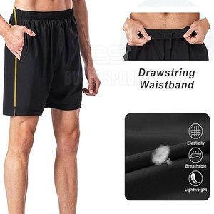 Pantalones Cortos Deportivos Elásticos en Stock, MOQ Bajo, con Tela Flexible, Secado Rápido y Ajuste Cómodo - Product Image 6
