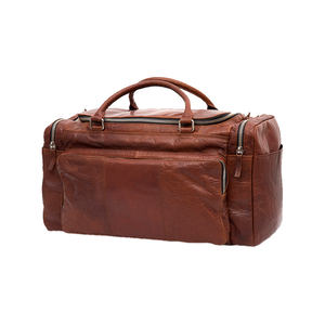 Bolsa de Viaje Impermeable de Cuero Genuino Premium con Cierre de Cremallera, Gran Capacidad para Uso Unisex en Viajes, Gimnasio y Fines de Semana - Product Image 6