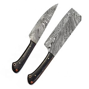 Ensemble de chef de cuisine en acier damas fait à la main couteau en acier au carbone personnalisé de haute qualité avec gaine métallique pour la coupe - Product Image 5