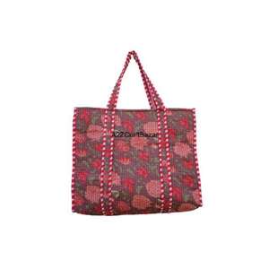 Bolso Tote Grande de Hombro con Asa Larga, Acolchado de Algodón Hecho a Mano, Estilo Bohemio Indio, Ecológico, para Compras, Rayado, para la Playa - Product Image 1
