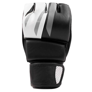 Half Finger PU MMA Gloves with Hook & Loop Wrist Support Lightweight Adjustable <b>Strap</b> for Boxing Martial Arts Training Unisex - Product Image 2