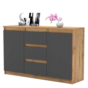 Buffet Modulaire Moderne de Luxe en Bois Massif avec Tiroirs et Portes de Rangement (3 pieds) pour Salon et Mobilier d'Hôtel - Product Image 4