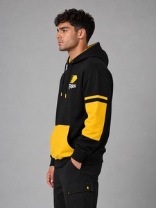 Sweat à capuche oversize pour homme en molleton 100 % coton, finition lavée, offrant chaleur, respirabilité et confort - Product Image 5