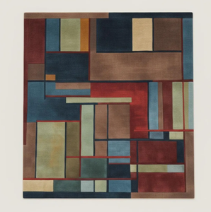 Tapis multicolores faits main en laine tuftée à la main, de haute qualité, motif moderne, écologiques, pour salon, chambre d'enfants, hôtels, bureau - Product Image 5