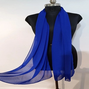 Foulard en Georgette Unie en Polyester pour Femme, Écharpe Épaisse en Mousseline de Soie à Bulles, Hijab Musulman, Châle Tudung – Vente en Gros - Product Image 3