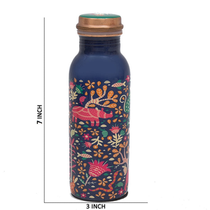 <b>750ml</b> Pure Copper Water <b>Bottle</b> for Everyday Hydration Reusable Drinking Flask for Office Home Travel Yoga and Wellness - Product Image 2