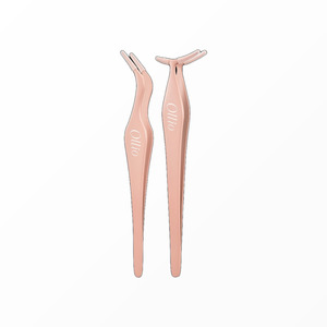 Pinces pour extensions de cils Ollio Olio sans colle, en forme de L, fabriquées en Corée, pour extensions de cils et cils en bande. - Product Image 5