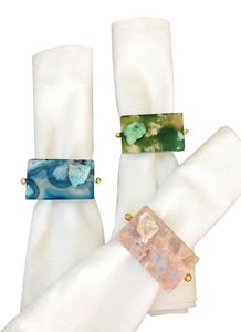 Contemporary Resin Napkin Ring Holders <b>for</b> Party <b>Dining</b> Decor Stylish Modern Design Eco-Friendly Material <b>Set</b> of <b>4</b> Pieces - Product Image 5
