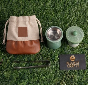 Ensemble de brûleur à bakhoor en résine de luxe avec boîte de rangement pour oud, sac de transport et pinces métalliques, encens arabe, décoration d'intérieur - Product Image 5
