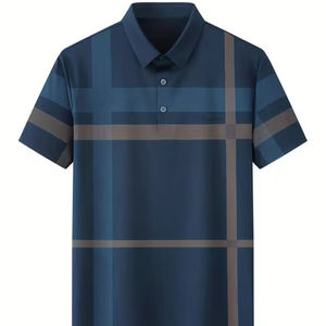Camiseta Polo de Estilo Moderno para Hombre, Camisas Casuales de Corte Ajustado, Camiseta de Verano para Actividades al Aire Libre, Camiseta con Logotipo Personalizado, Diseño Sólido - Product Image 1