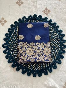 Sari de Seda Banarasi de Alta Calidad, Tejido a Mano con Zari, Sari de Novia India para Bodas, Disponible a Precio de Exportación - Product Image 4