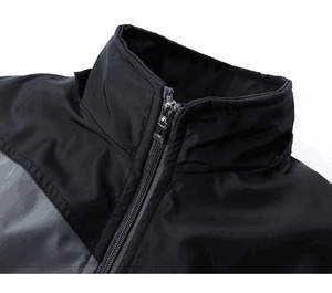 Chándal Deportivo para Hombre en Gris y Negro con Bloques de Color, Cierre de Cremallera en Manga Larga, Secado Rápido, Estilo Deportivo para Otoño, Corte Regular - Product Image 4