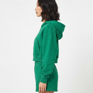 Conjunto de Sudadera Corta y Pantalones Cortos para Mujer, Estilo Lounge Premium, Tela Suave y Cómoda, Moda Casual Moderna, Ajuste Relajado y Cómodo - Product Image 6