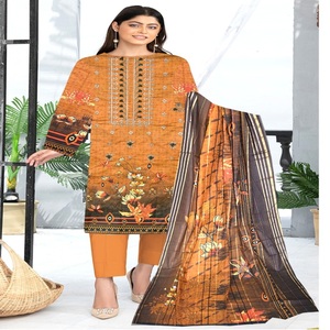 ชุด kurta สำหรับผู้หญิง-ขายทั้งหมดชุด3ชิ้นปากีสถานและอินเดียชุดสูทสนามหญ้าปากีสถานโดย AF แฟชั่น salwar kameez dupata ชุดอินเดีย - Product Image 5