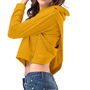 Hauts à capuche courts pour femmes à manches longues, style mode, pour usage extérieur, fabrication de haute qualité - Product Image 6