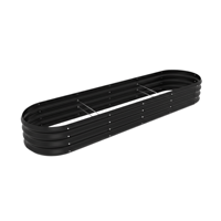 Bac de Jardin Modulaire Surélevé en Métal Ovale pour Légumes, Utilisation Extérieure en Jardin ou Cour Arrière, Vente en Gros GB027