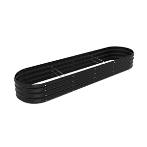 Jardinera Modular Elevada para Exteriores, Caja de Metal Ovalada para Plantas, Jardinera para Vegetales, Uso en Patio Trasero, GB027 - Product Image 1