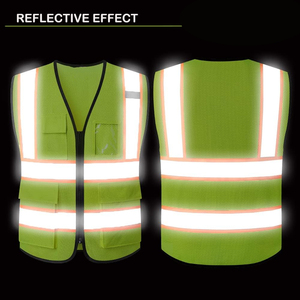 Chaleco de Alta Visibilidad Impermeable, Ecológico, Transpirable, de Lona Reflectante Fluorescente, Chaleco de Seguridad para Exteriores y Construcción - Product Image 6