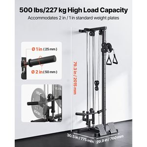 Macchina Lat Pulldown a Parete con Regolazione Altezza a 18 Livelli, Sistema 3-in-1 per Allenamento a Cavo e Remo, per Palestra Domestica - Product Image 5