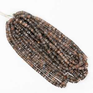 Top Quality Gold Shine Moonstone Smooth Heishi Tyre Rondelle <b>Beads</b> 7 To 8mm Loose Wheel Cut Gemstone <b>Beads</b> For Jewelry Making - Product Image 3