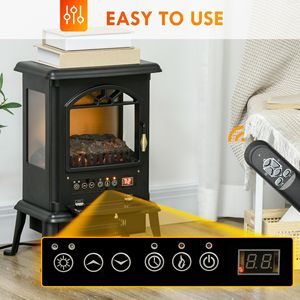 Caminetto Elettrico a Infrarossi Realistico Autoportante con Temperatura Regolabile e Timer per Uso Domestico - Product Image 6