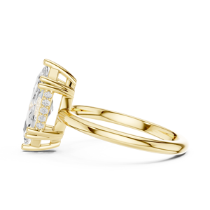 Anillo de Diamante de Corte Marquesa de 2 Quilates, Cultivado en Laboratorio, de Alta Calidad, Oro Sólido de 14k, Certificado IGI, Regalo de Boda o Compromiso para Mujer - Product Image 2