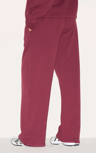 Women's <b>Brown</b> Cotton Tracksuit Set Crew Neck Sweatshirt Wide Leg Pants Casual Loose Fit Autumn Wear Solid Color Full Length - Product Image 5