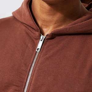 Sweat à capuche zippé personnalisé pour homme 100 % coton, en molleton bouclette de haute qualité, vierge, épais - Product Image 4