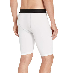 Shorts deportivos blancos para hombre, ropa deportiva de alta calidad, shorts de compresión para hombre, de secado rápido - Product Image 2