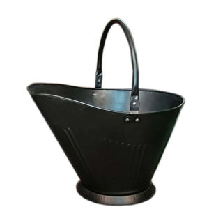 Seau à charbon en métal finition cuivre avec poignée, seau à charbon pour la maison, le jardin, accessoires pour cheminée - Product Image 4