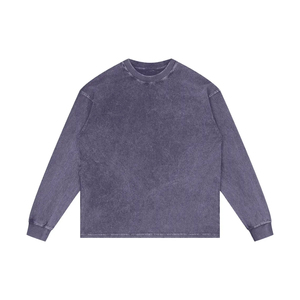 Sweat-shirts chauds d'hiver pour hommes, effet délavé, en coton épais avec poches, pulls unis, modèles vierges personnalisables, streetwear, col rond - Product Image 3