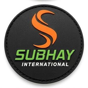 SUBHAY International Circular Rubber <b>Patch</b> 3D Embossed <b>Sew</b>-<b>On</b> Logo - Product Image 5