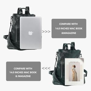 Sac à dos grande capacité en cuir de chèvre véritable pour femme, sac à dos durable et tendance, idéal pour le bureau, les voyages, l'université - Product Image 6