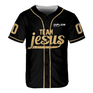 Camiseta de Béisbol a Rayas Estampada en Poliéster, Uniforme de Béisbol con Color Personalizado, Camiseta de Béisbol Personalizada - Product Image 1