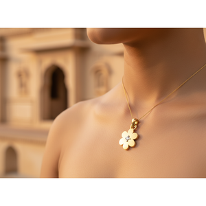 Wholesale 10k <b>Gold</b> Flower <b>Pendant</b> VVS1 Lab Diamond Necklace Custom Jewelry Manufacturer - Product Image 3