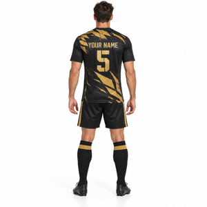 ชุดฟุตบอลพรีเมียมแบบกำหนดเอง เสื้อและกางเกงขาสั้น ระบายอากาศ แห้งเร็ว สำหรับฝึกซ้อมทีม - Product Image 2