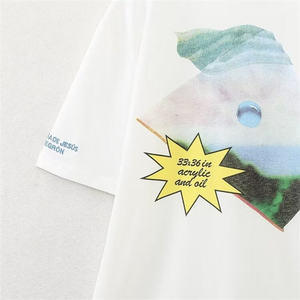 Camisetas de Moda para Mujer, 100% Algodón, Venta al por Mayor, Camisetas Estampadas para Mujer con Logotipo de Diseñador Personalizado - Product Image 3