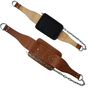 Cinturones de levantamiento de pesas de cuero de vaca con hebilla de acero y cadena, personalizables con logo, para hombres y mujeres, equipo de gimnasio de alta calidad, económicos. - Product Image 2