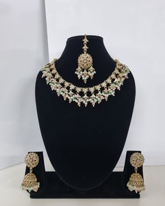 2026 Trendy Exquisite Zircon Jewelry Set 4 Piece Traditional <b>Wedding</b> & Party Set Wholesale Indian Ethnic Bridal <b>Accessories</b> - Product Image 6