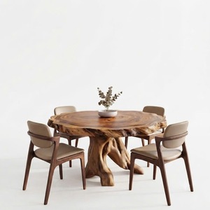Luxurious and uniquely crafted wooden <b>dining</b> <b>table</b> designed to create a warm and inviting atmosphere <b>Dining</b> <b>Table</b> - Product Image 3