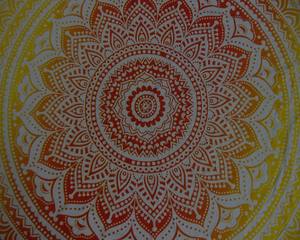 Mantel de Mesa de Algodón con Diseño de Mandala, Tapiz Impreso para Eid Musulmán, 100x100cm, Lavable a Máquina, Personalizable, Hecho a Mano - Product Image 2