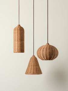 Minimalist Handwoven Rattan Pendant <b>Ceiling</b> Fixture Modern Decorative Hanging <b>Light</b> For Kitchen And Dining Room - Product Image 4