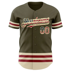Uniforme de baseball personnalisé pour hommes, femmes et adultes, col en V, séchage rapide, vêtements de baseball, impression par sublimation, respirant, maillot de baseball OEM - Product Image 2