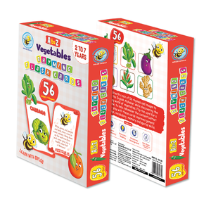 Tarjetas de Memoria Flash de Vegetales de la A a la Z de Biplob, 28 Tarjetas de Imágenes y Rimas de Doble Cara para el Aprendizaje del Alfabeto y el Vocabulario para Edades de 2 a 7 Años - Product Image 6