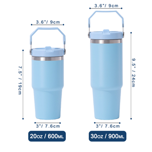แก้วน้ำพร้อมหลอด 20 ออนซ์ 30 ออนซ์ ขวดน้ำโลหะ สแตนเลส - Product Image 6