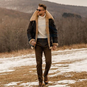 Nouvelle conception 2026 – Veste en fausse fourrure shearling la plus vendue pour homme, manteau d'hiver tendance avec intérieur chaud et confortable - Product Image 6